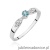 Pierścionek W0613 Topaz 0,15ct białe złoto