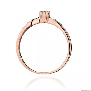 Pierścionek W0613 Topaz 0,15ct różowe złoto