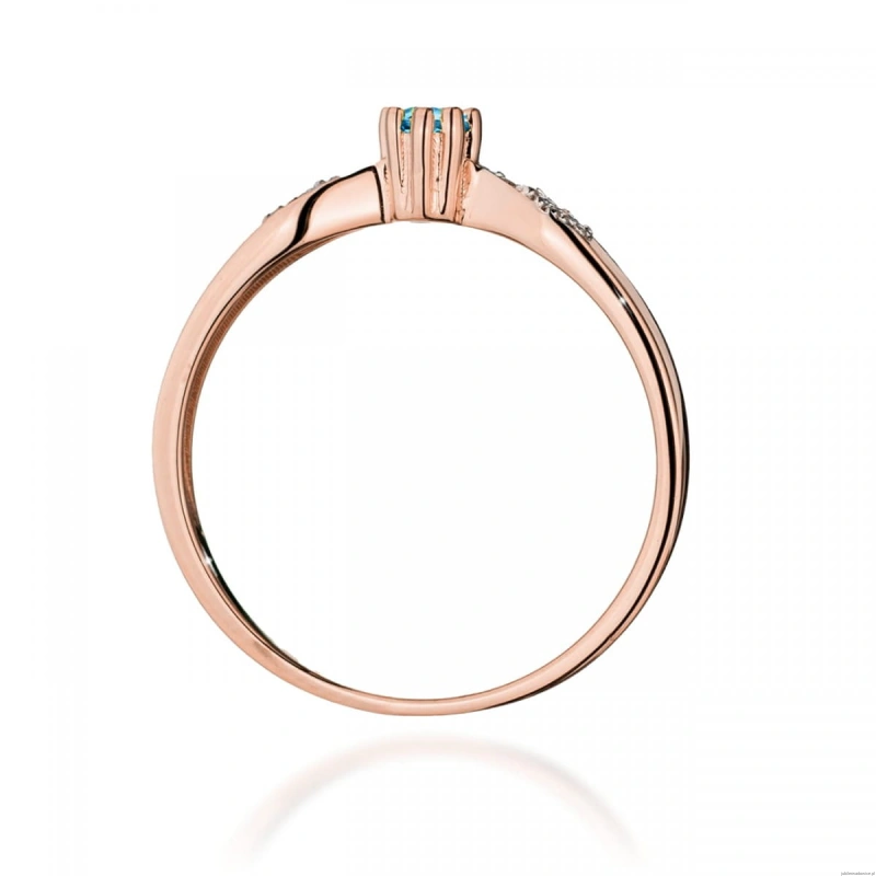 Pierścionek W0613 Topaz 0,15ct różowe złoto