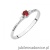 Pierścionek W0614 Rubin 0,15ct białe złoto