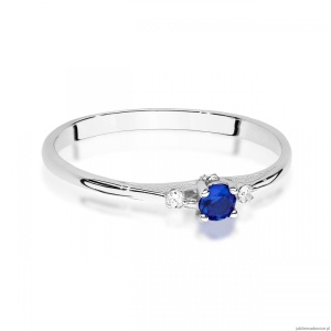 Pierścionek W0614 Szafir 0,15ct białe złoto