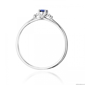 Pierścionek W0614 Szafir 0,15ct białe złoto
