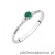 Pierścionek W0614 Szmaragd 0,15ct białe złoto