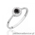 Pierścionek W0616 Czarny Diament 0,30ct białe złoto