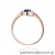 Pierścionek W0616 Szafir 0,30ct różowe złoto