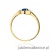 Pierścionek W0616 Szafir 0,30ct żółte złoto