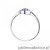 Pierścionek W0616 Tanzanit 0,35ct białe złoto