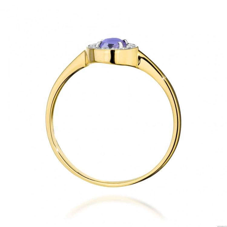 Pierścionek W0616 Tanzanit 0,35ct żółte złoto