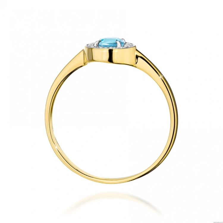 Pierścionek W0616 Topaz 0,25ct żółte złoto