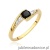 Pierścionek W0618 Czarny Diament 0,30ct żółte złoto