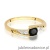 Pierścionek W0618 Czarny Diament 0,30ct żółte złoto