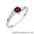 Pierścionek W0618 Rubin 0,30ct białe złoto