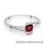 Pierścionek W0618 Rubin 0,30ct białe złoto