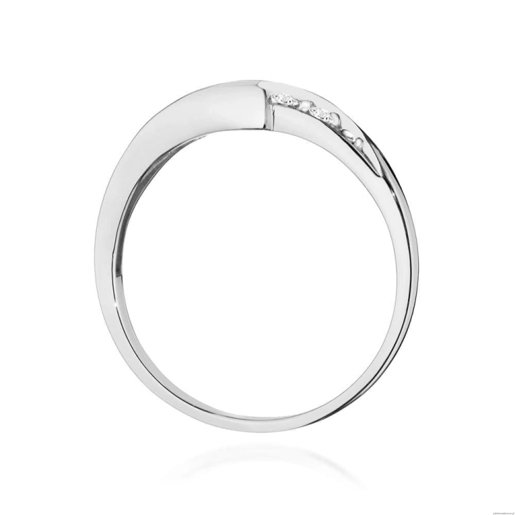Pierścionek W0618 Szafir 0,30ct białe złoto