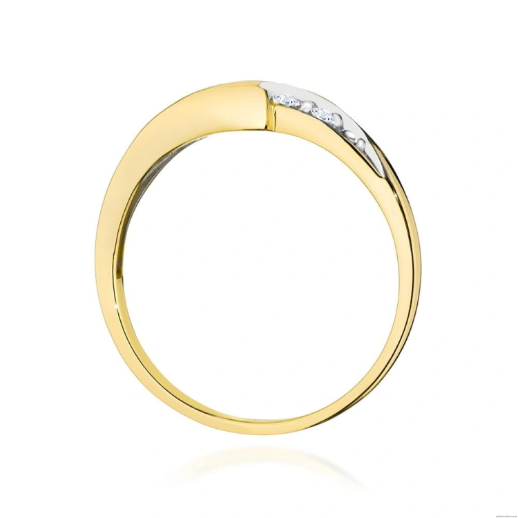 Pierścionek W0618 Szafir 0,30ct żółte złoto