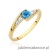 Pierścionek W0618 Topaz 0,25ct żółte złoto