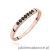 Pierścionek W0619 Czarny Diament 0,12ct różowe złoto