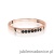Pierścionek W0619 Czarny Diament 0,12ct różowe złoto