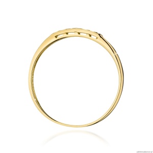 Pierścionek W0619 z diamentami żółte złoto