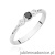 Pierścionek W0620 Czarny Diament 0,12ct białe złoto