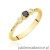 Pierścionek W0620 Czarny Diament 0,12ct żółte złoto