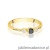 Pierścionek W0620 Czarny Diament 0,12ct żółte złoto