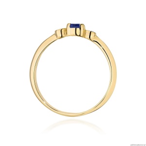 Pierścionek W0620 Szafir 0,15ct żółte złoto