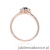 Pierścionek W0622 Czarny Diament 0,50ct różowe złoto