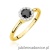 Pierścionek W0622 Czarny Diament 0,50ct żółte złoto