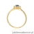 Pierścionek W0622 Czarny Diament 0,50ct żółte złoto