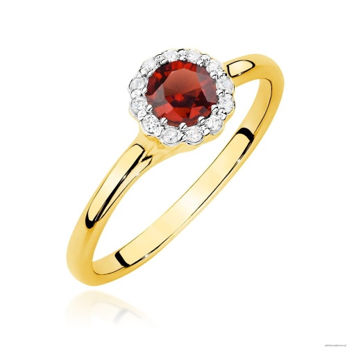 Pierścionek W0622 Rubin 0,60ct żółte złoto