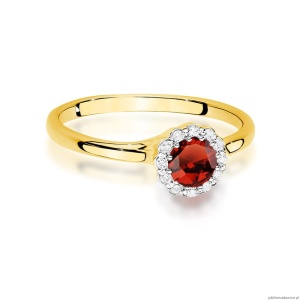 Pierścionek W0622 Rubin 0,60ct żółte złoto