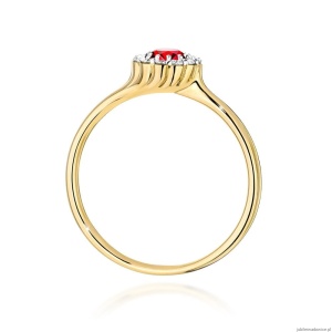Pierścionek W0622 Rubin 0,60ct żółte złoto