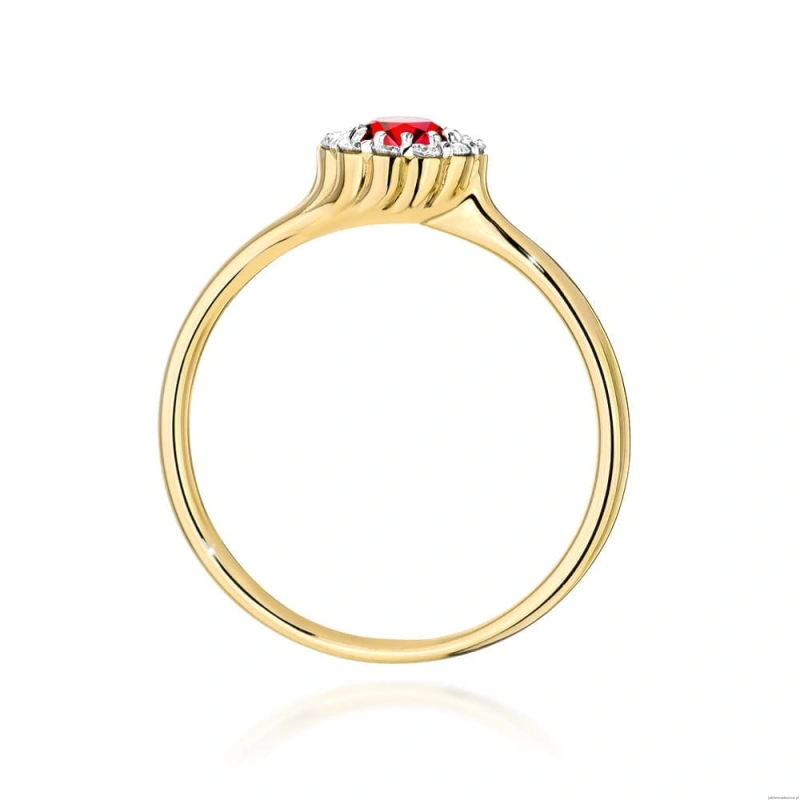 Pierścionek W0622 Rubin 0,60ct żółte złoto