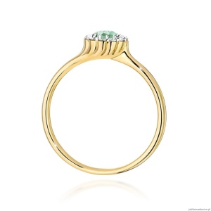 Pierścionek W0622 Szmaragd 0,50ct żółte złoto