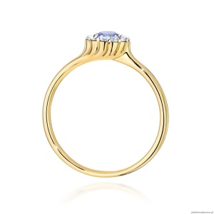 Pierścionek W0622 Tanzanit 0,50ct żółte złoto