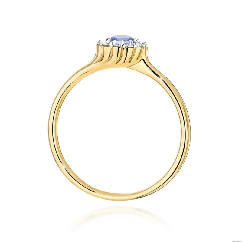 Pierścionek W0622 Tanzanit 0,50ct żółte złoto