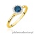 Pierścionek W0622 Topaz London Blue 0,50ct żółte złoto