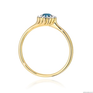 Pierścionek W0622 Topaz London Blue 0,50ct żółte złoto