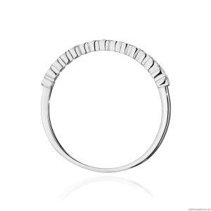 Pierścionek W0635 z diamentami białe złoto