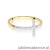 Pierścionek W0636 z diamentami żółte złoto