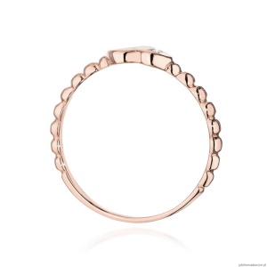Pierścionek W0637 Diament 0,01ct różowe złoto