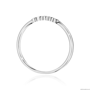 Pierścionek W0638 z diamentami białe złoto