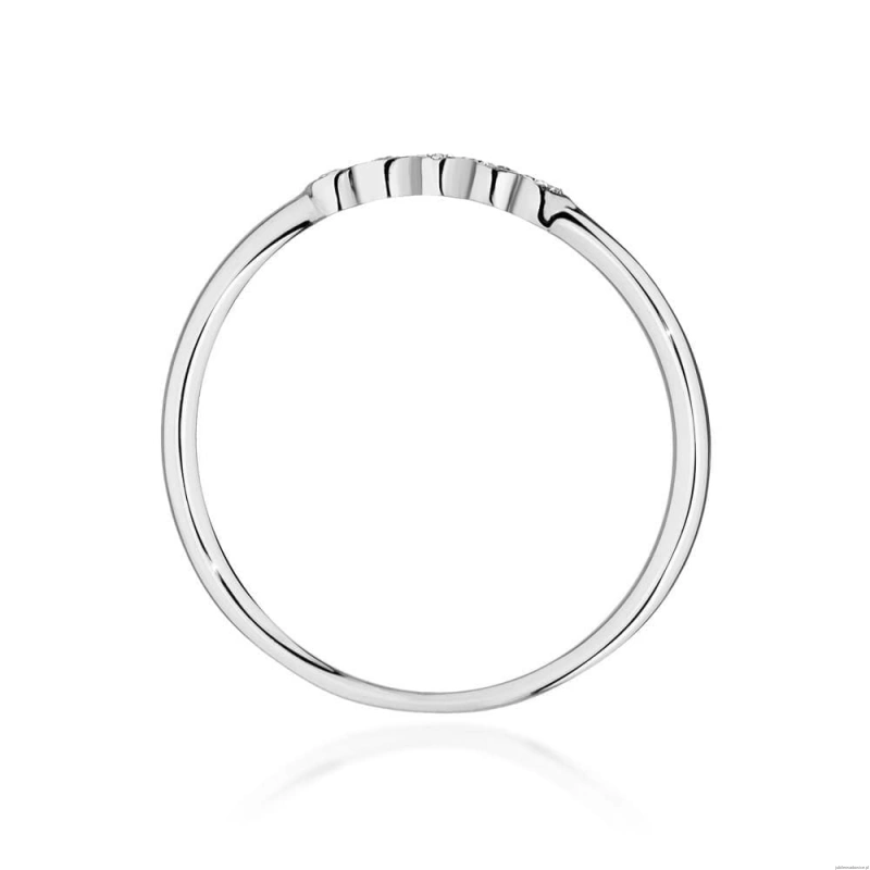Pierścionek W0638 z diamentami białe złoto