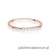 Pierścionek W0638 z diamentami różowe złoto