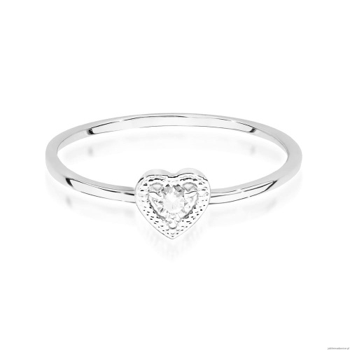 Pierścionek W0642 Diament 0,02ct białe złoto