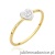 Pierścionek W0642 Diament 0,02ct żółte złoto