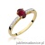 Pierścionek W067 Rodolit 0,50ct żółte złoto
