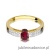 Pierścionek W067 Rodolit 0,50ct żółte złoto
