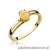 Pierścionek W068 Cytryn 0,60ct żółte złoto